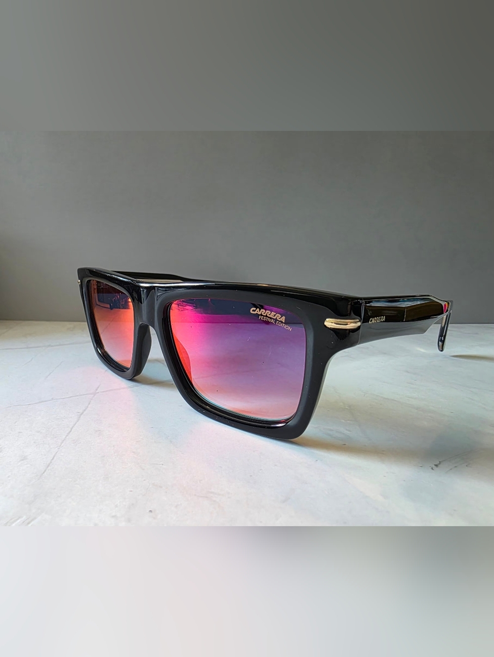 Carrera Men’s Festival Edition Black Frame Pink Gradient Sunglasses